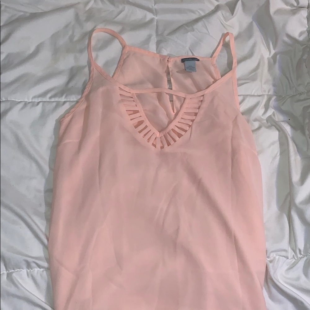 peach colored blouse